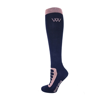 Woof Wear | Long Bamboo Tech Sock | Navy/Rose